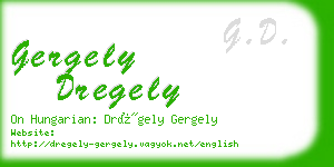 gergely dregely business card